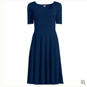 NWT Lands End Women's Elbow Sleeve Fit and Flatter Dress Size XL